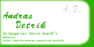 andras detrik business card